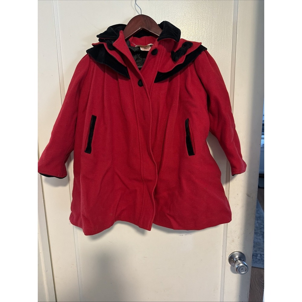 Girl s Petite Coquette Peacoat Burgundy size 5